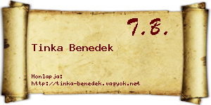 Tinka Benedek névjegykártya